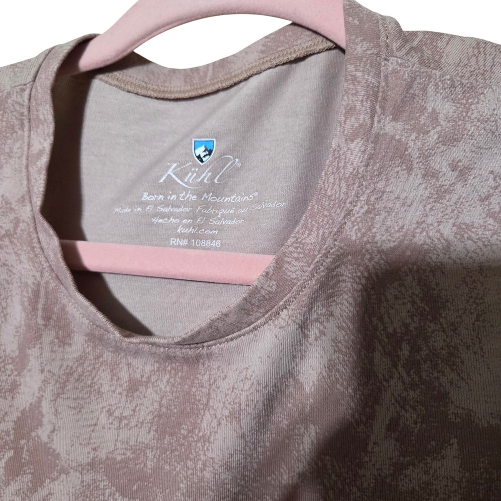 Kuhl‎ Womens Mauve Marble Print Short Sleeve Performance Hiking Tee Shirt - Picture 4 of 7